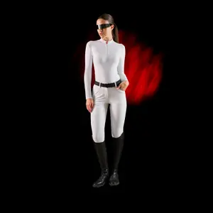 Women's long sleeve competition polo shirt Equestro Rider Technology image-1