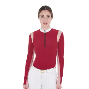 Turnierpolo mit langen Ärmeln Damen Equestro image-0