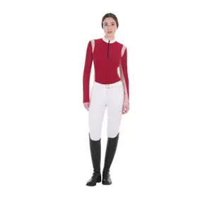 Turnierpolo mit langen Ärmeln Damen Equestro image-1