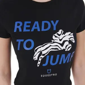 Katoenen dames-T-shirt Equestro Ready To Jump image-2
