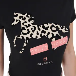 Katoenen dames-T-shirt Equestro Crazy Horse image-2