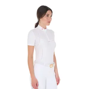 Damen-Turnier-Polo aus perforiertem Stoff Equestro image-2