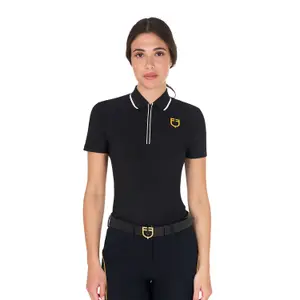 Damska techniczna koszulka polo do jazdy konnej Equestro image-0