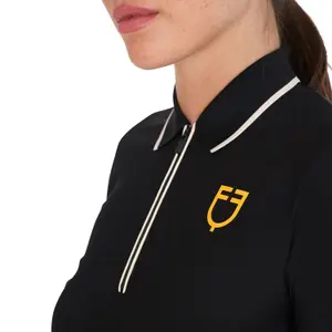Damska techniczna koszulka polo do jazdy konnej Equestro image-2