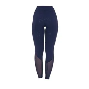 Full grip riding leggings with perforated inserts for women Equestro image-2