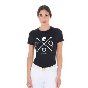 T-shirt da donna in cotone Equestro image-0