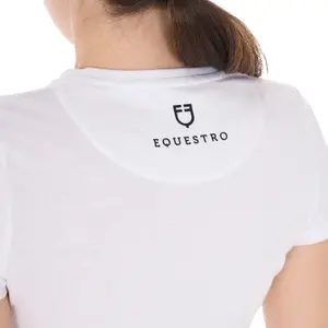 T-shirt da donna in cotone Equestro image-2