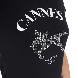 Damski bawełniany T-shirt Equestro Cannes image-2