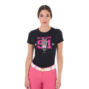 etw00246-black-damski-bawelniany-t-shirt-equestro-wild-life-czarny