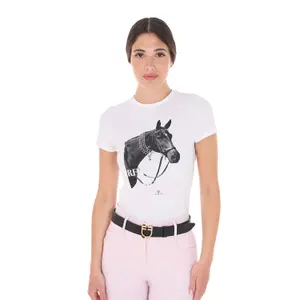 Γυναικείο βαμβακερό T-shirt Equestro Ready To The Party image-0