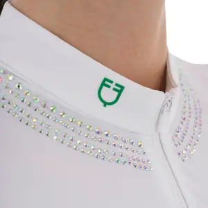 Turniershirt mit Strasskragen für Damen Equestro image-2