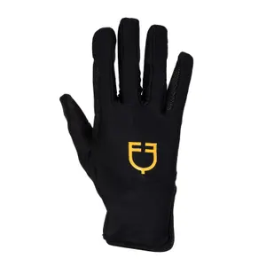 Women's riding gloves with logo Equestro Lycra image-0