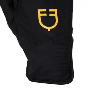 Women's riding gloves with logo Equestro Lycra image-2