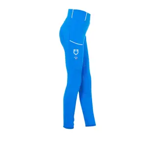 Girls' full grip riding leggings Equestro X Fise image-1