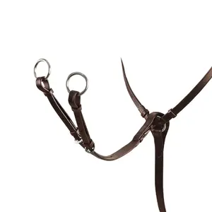 Leather hunting collar with Y fork Equestro Roxane image-1