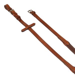 Leren en rubber teugels voor paarden Equestro image-1