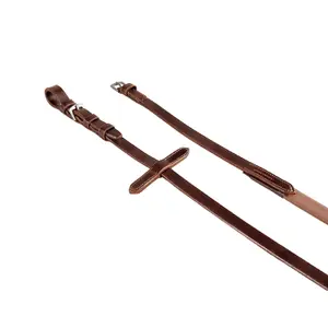 Wędzidła dla koni ze skóry i gładkiej gumy Equestro image-1