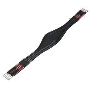 Cinta de babete de montaria em couro Equestro Modello Amelie New image-1