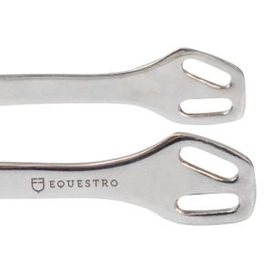 English spurs for horse with horizontal brass wheel Equestro image-2