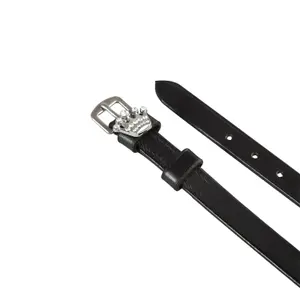 Leren sporenriemen voor paard met versierde gesp Equestro image-0