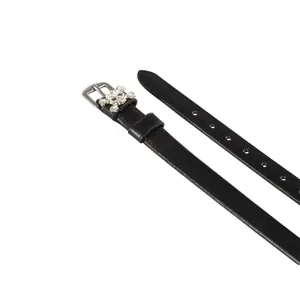 Cintas de estribo para caballo de cuero con hebilla decorativa Equestro image-0