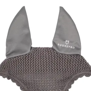 Czapka na muchy dla konia z bawełny z elastycznymi uszami Equestro image-1