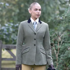Chaqueta de montar de tweed para mujer Equetech Thornborough Deluxe image-1
