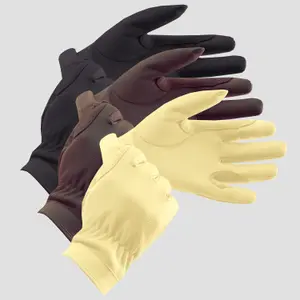 Gants d'équitation en cuir femme Equetech image-0