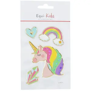 5er Pack Reitaufkleber - Einhorn-Kleber + Strass Equi-Kids Relief image-0