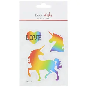 5er Pack Reitaufkleber - Kleber Einhorn love Equi-Kids Relief image-0