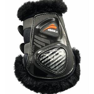 ecarbshrlnas-protege-boulets-pour-cheval-avec-fourrure-equick-ecarbon-fluffy-black-black
