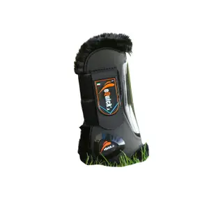 Open front gaiters for horses eQuick eLight scratch Panther image-0