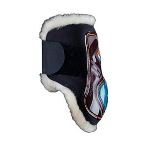 Rear Fetlock Protectors eQuick eShock velcro fluffy image-1