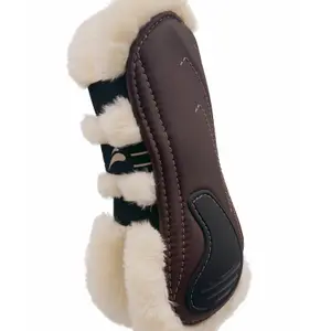 Open front boots for horses with fur eQuick Glam Fluffy image-1