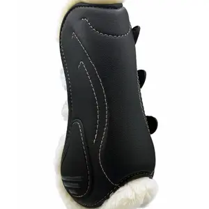 Open front boots for horses with fur eQuick Glam Fluffy image-1