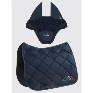 Sattelset für Pferd und Fliegenhaube Equiline Eqtricolore image-1