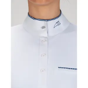 Women's long sleeve competition polo shirt Equiline Gracielle image-2