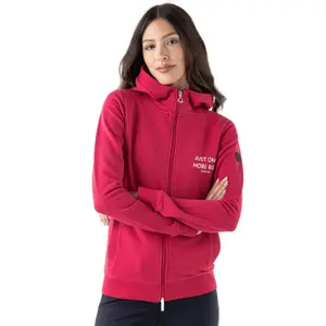 Reit-Hoodie Full Zip Damen Equiline Debra Lettering image-0