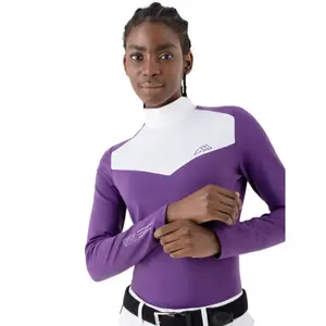 Women's long sleeve competition polo shirt Equiline Caspe