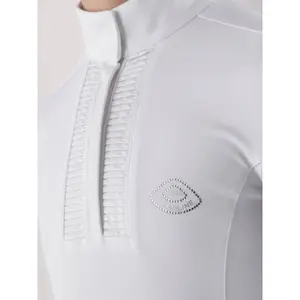 Long-sleeved competition polo for girls Equiline Cozio image-3