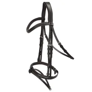 Combined Noseband Bridle with Reins Equiline image-0