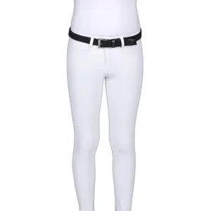 Pantalon équitation avec grip aux genoux fille Equiline image-0