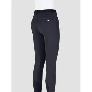 Pantalon équitation avec grip aux genoux fille Equiline image-1