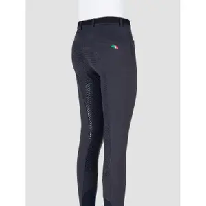 Calças de equitação de menina Equiline Full Grip image-1