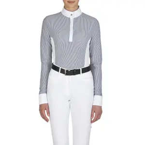 Women's long-sleeved technical riding polo shirt Equiline Eliciae
