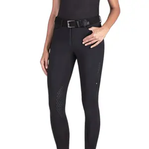 Pantalon équitation femme avec grip aux genoux Equiline Gingerk image-0
