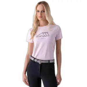 T-shirt med rund hals til kvinder Equiline Giulig image-0