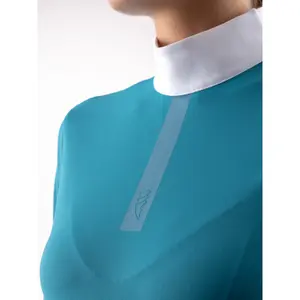 Polo de competición de manga larga para mujer Equiline Enner image-2
