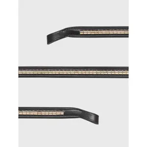 Hästbrynbrynja med guldkedja Equiline image-1