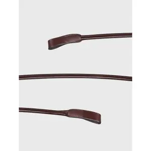 Rundat pannband av hästskinn med lackskinn Equiline image-1